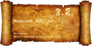 Nemcsek Róza névjegykártya