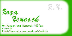 roza nemcsek business card